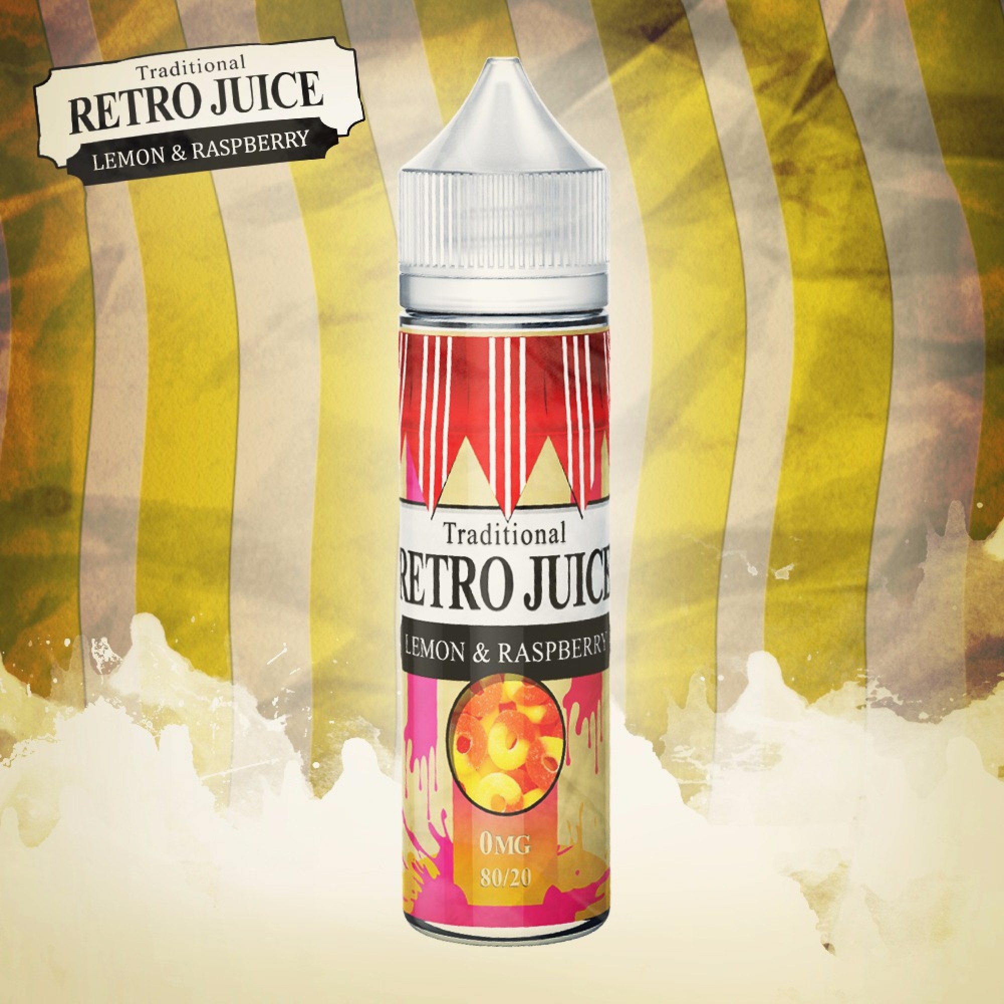 Retro Juice Lemon & Raspberry 0 nicotine eLiquid 80/20 VG/PG 50ml